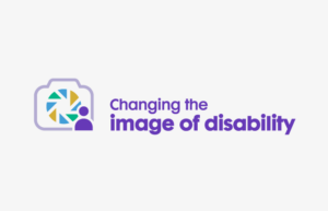 Logo for the Changing the image of disability campaign with a camera graphic