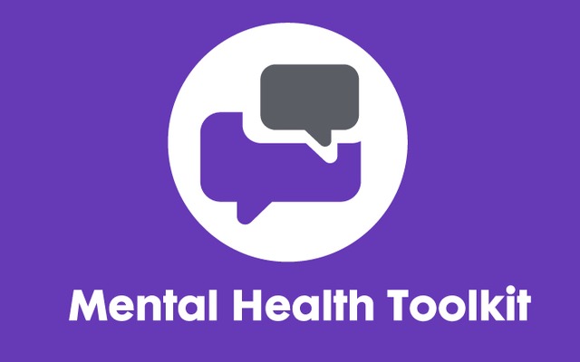 Two speech bubbles graphic for Mental Health Toolkit logo