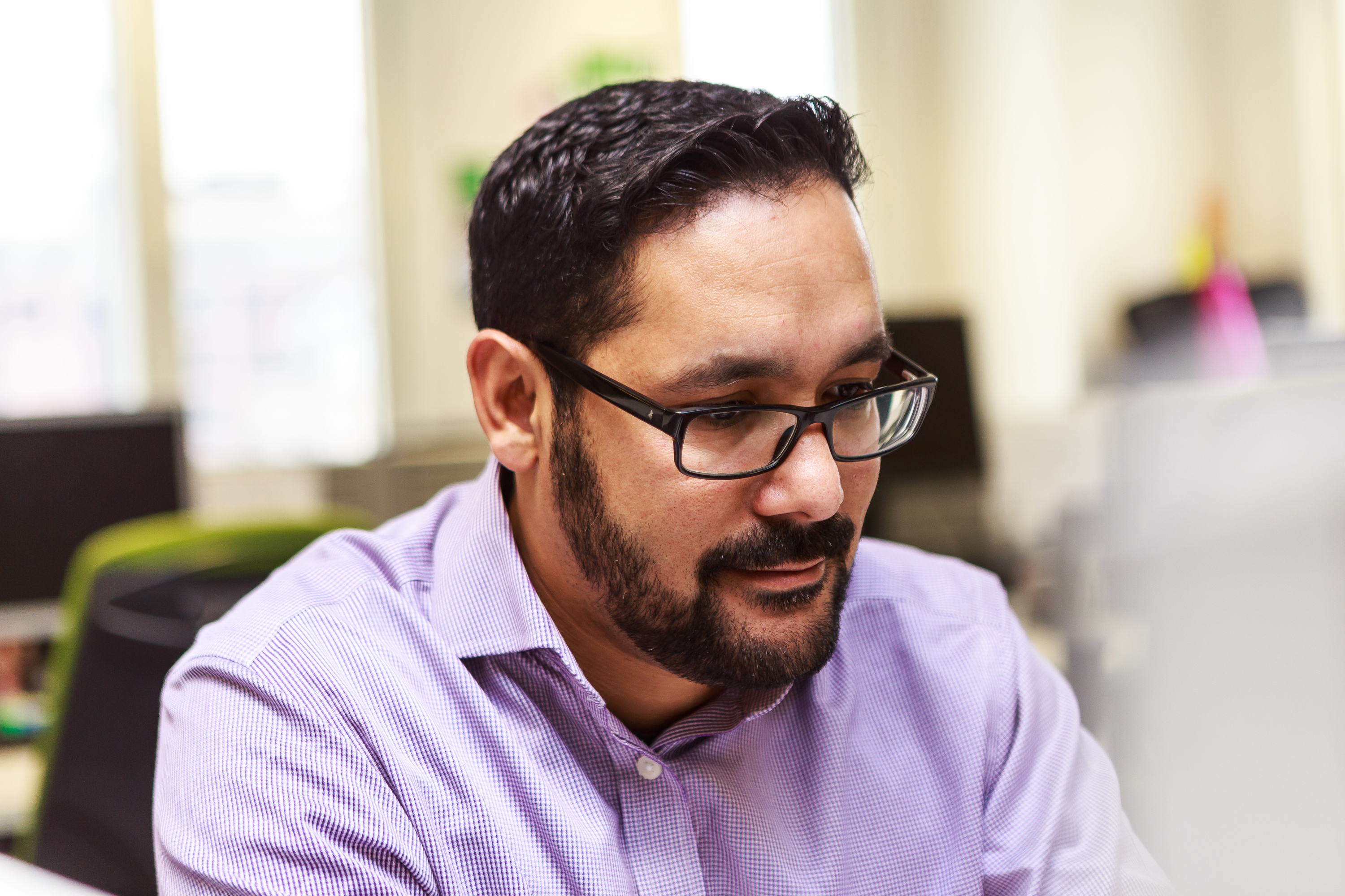 Image of man working at desk