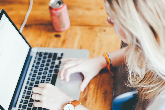 Woman at a laptop