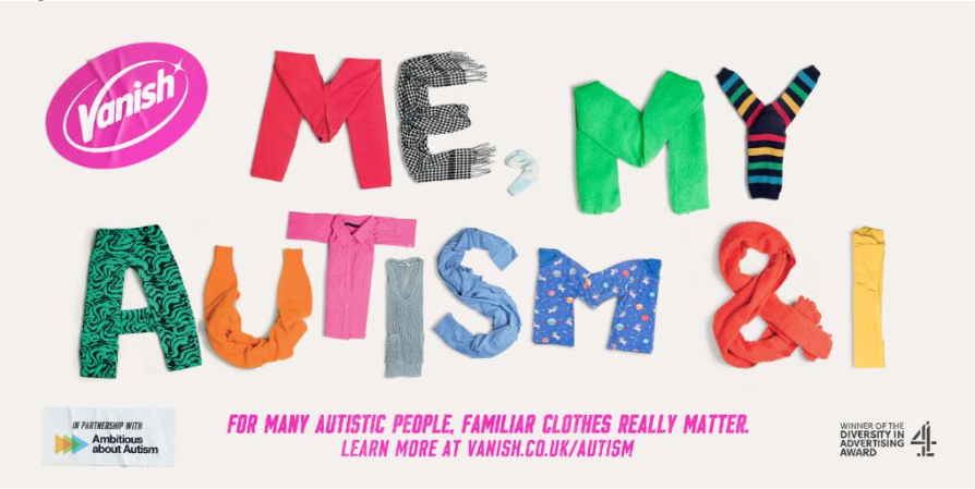 Vanish's Me, My Autism & I campaign image.