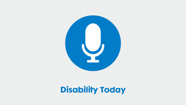 Business Disability Forum's Disability Today podcast icon: graphic of a white microphone in a blue circle.